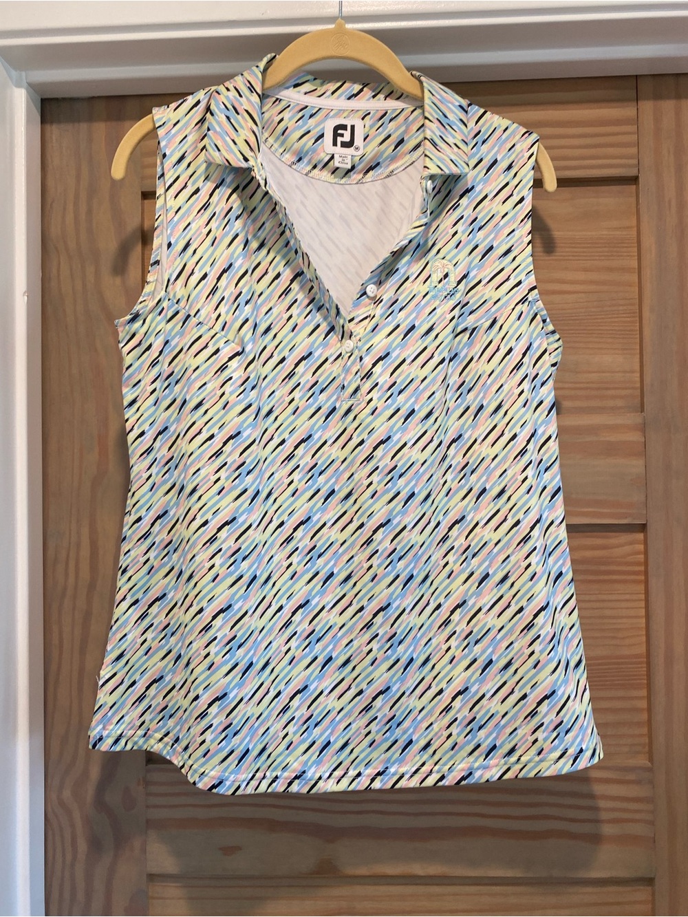 FootJoy Multicolor Sleeveless Polo Tank Top in Pastel Mix